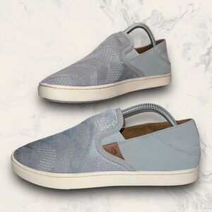 Olukai Pehuea Baby Light Blue Comfort Casual Slip On Shoes  Women’s Size 10